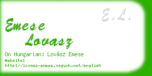 emese lovasz business card