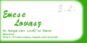 emese lovasz business card